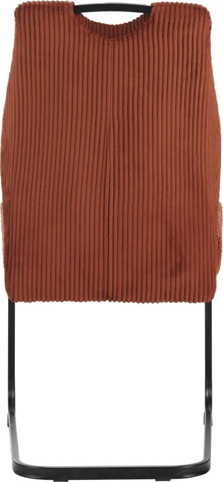 Étkezőszék, terrakotta/fekete, KELMA