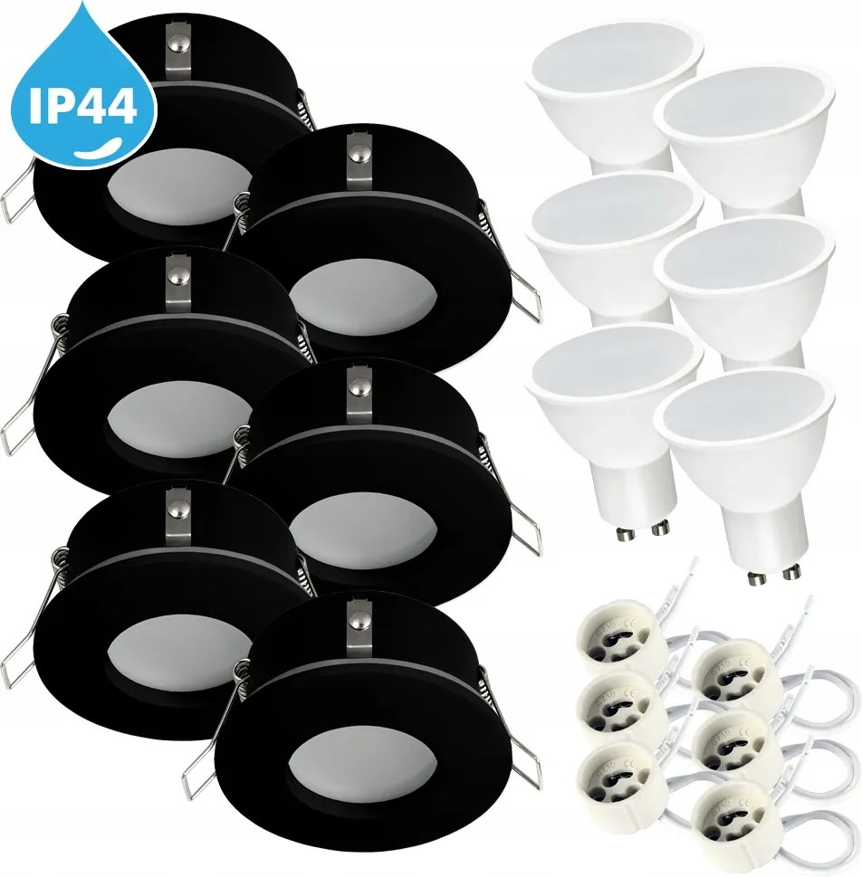 Oczko Süllyesztett lámpatest halogén IP44 fürdőszobai lámpatest Led GU10 7W meleg