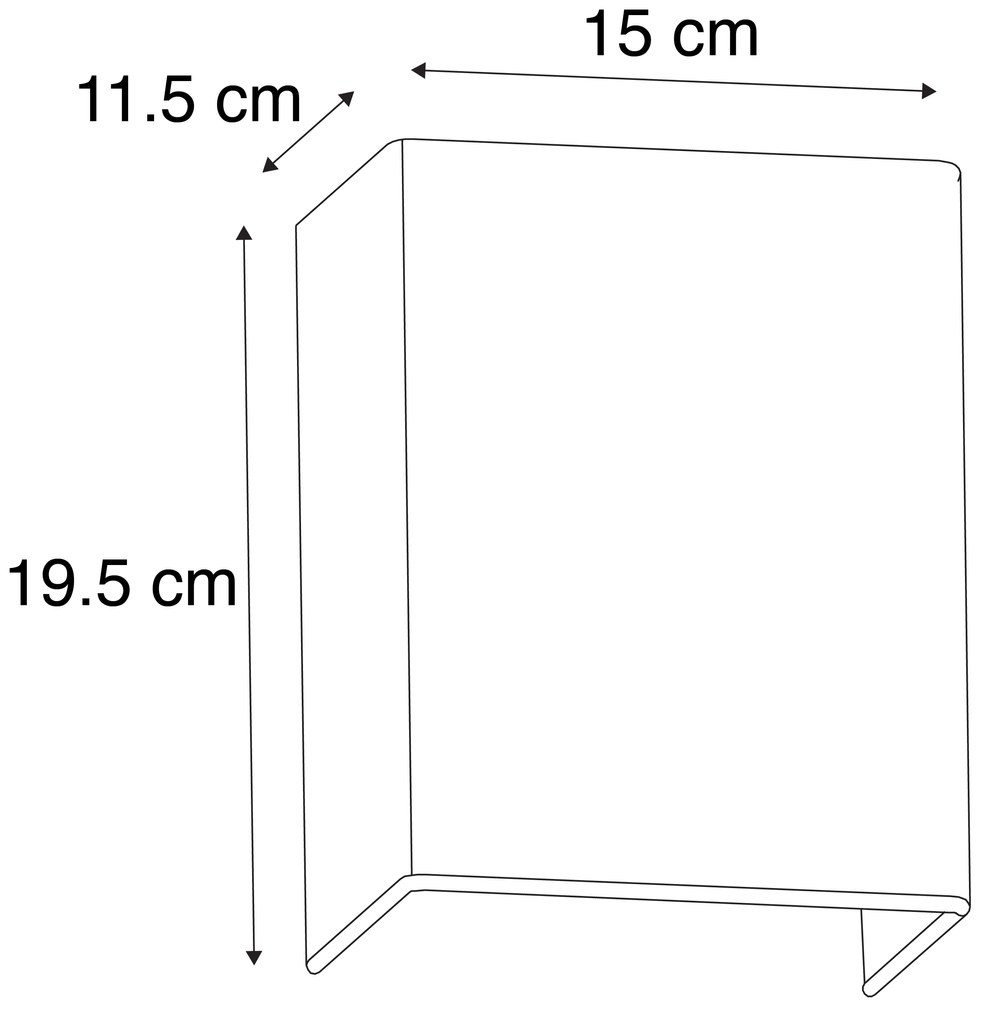 Rusztikus fali lámpa bézs - Vete