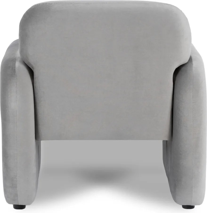 Pihenőfotel szürke színben, bársony kárpittal TOGO