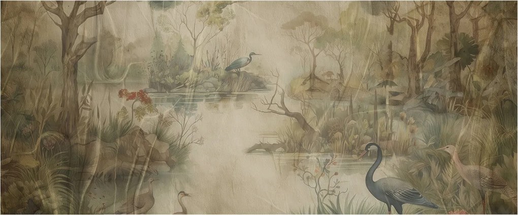 Flizelin fotótapéta Flizelin Designer Erdei jelenet 250x104 Ragasztó