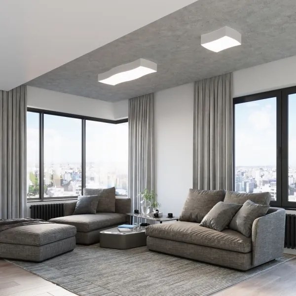 Sollux SL.1055 - Mennyezeti lámpa SQUARE 6xE27/60W/230V fehér