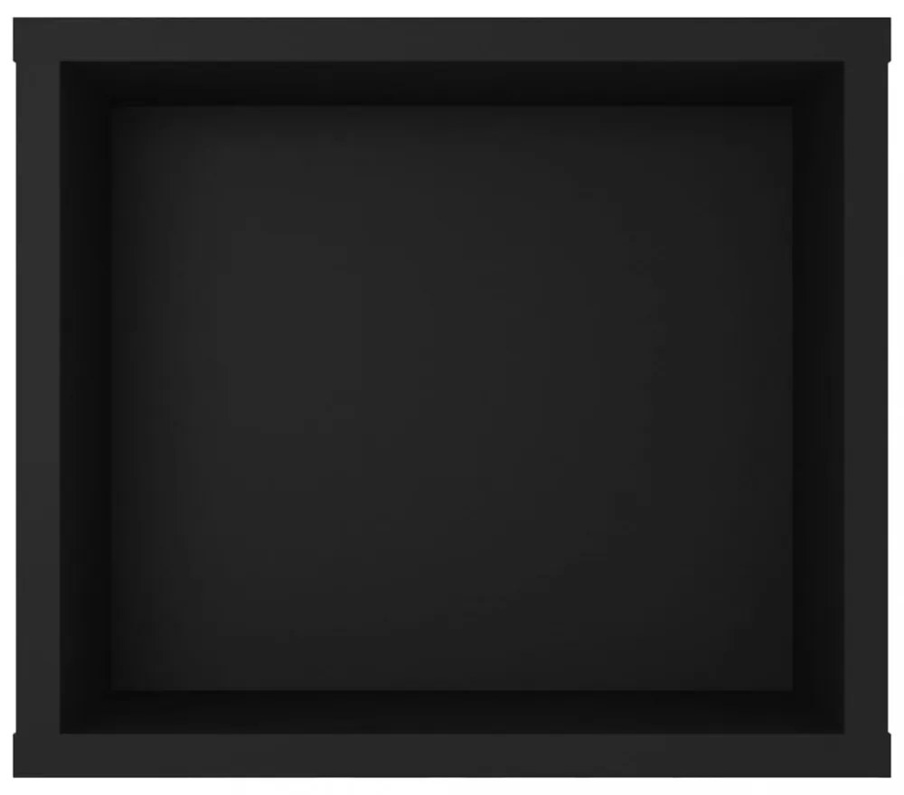 fekete szerelt fa függő TV-szekrény 100 x 30 x 26,5 cm
