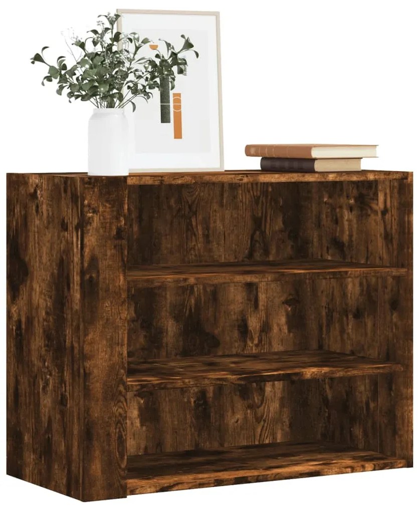füstös tölgy színű szerelt fa faliszekrény 75 x 35 x 60 cm