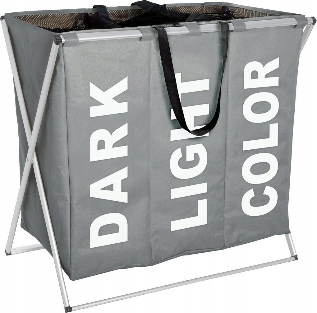 Szabadonálló szennyestartó kosár Wenko 130l szürke