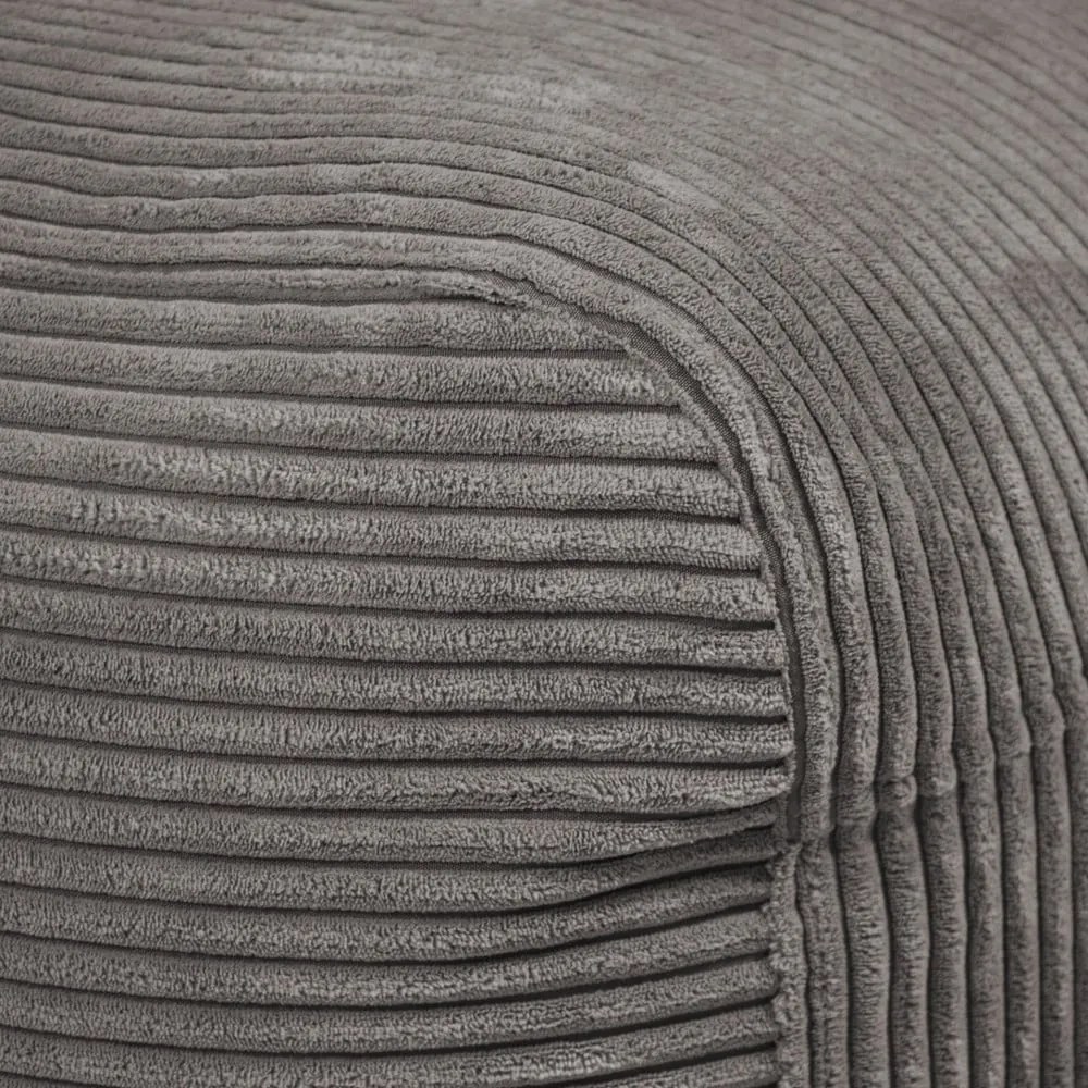 Sötétbarna kordbársony babzsákfotel Plus 50 Lounge – SLOWDOWN