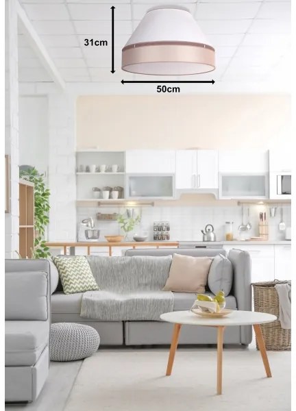Duolla - Mennyezeti lámpa AVIGNON 1xE27/15W/230V á. 50 cm fehér/bézs