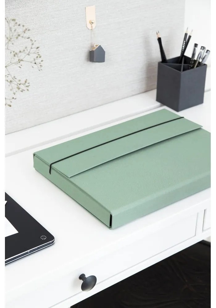 Zöld karton rendszerező Olof Canvas Paper Laminate – Bigso