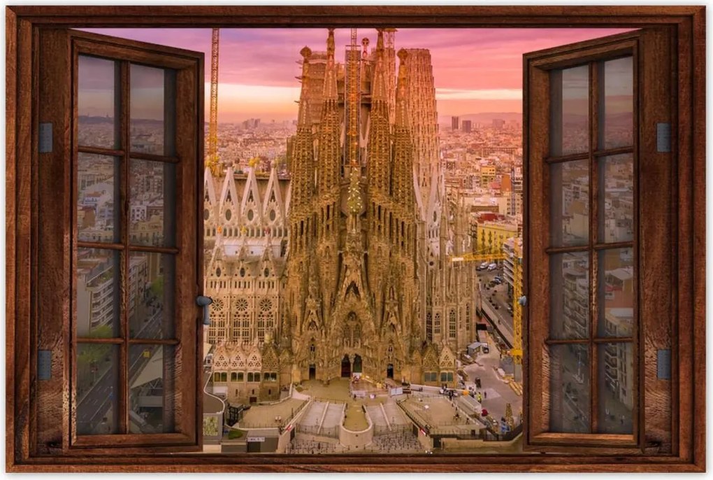 Poszterek 60x40 Napsütéses nap Barcelona