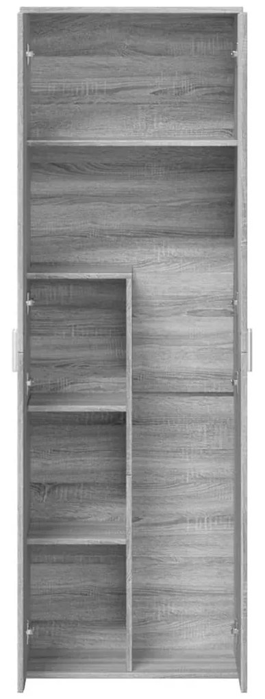 szürke sonoma színű szerelt fa magasszekrény 60 x 35 x 180 cm