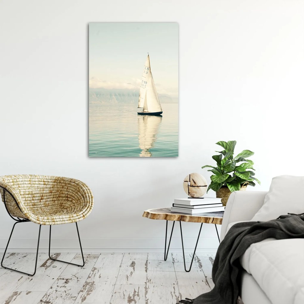 Gario Poszter Vitorlás a vízen A keret színe: Fehér, Méret: 30 x 45 cm