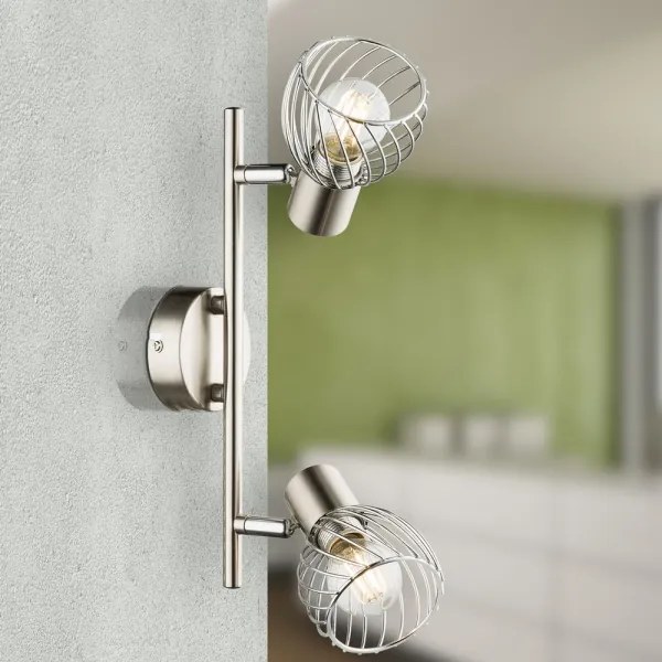 Globo 54809-2 - Spotlámpa TEXAS 2xE14/40W/230V matt króm