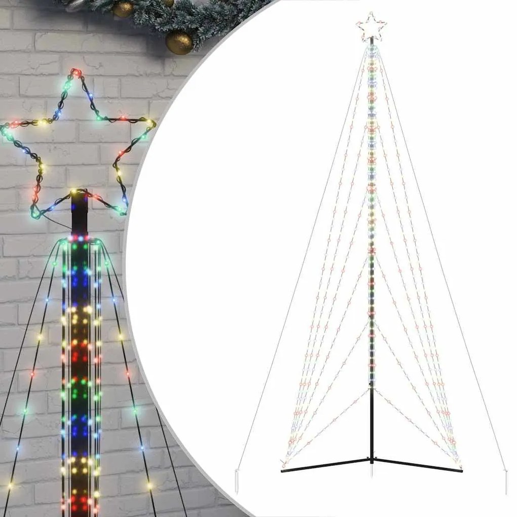 színes LED karácsonyfa 861 LED 478 cm