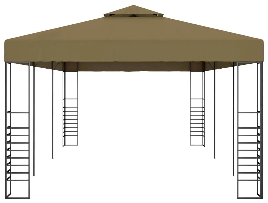 Tópszínű kerti pavilon 6 x 3 x 2,7 m 180 g/m²