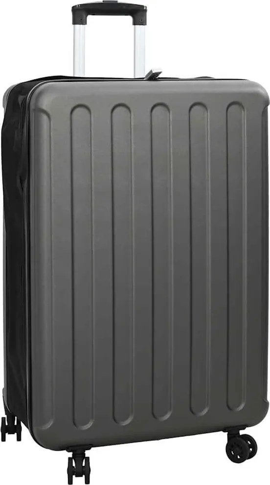 vidaXL Bőrönd zárral Sötétszürke 50 x 30 x 76 cm ABS Műanyag