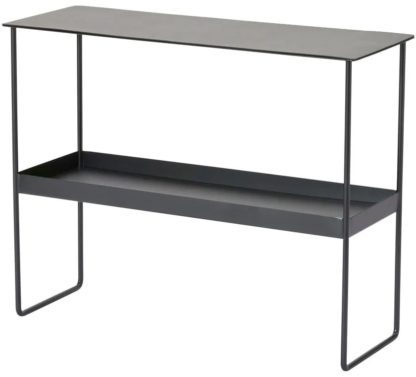 Fekete fém konzolasztal 29x78 cm Bull – LIND DNA