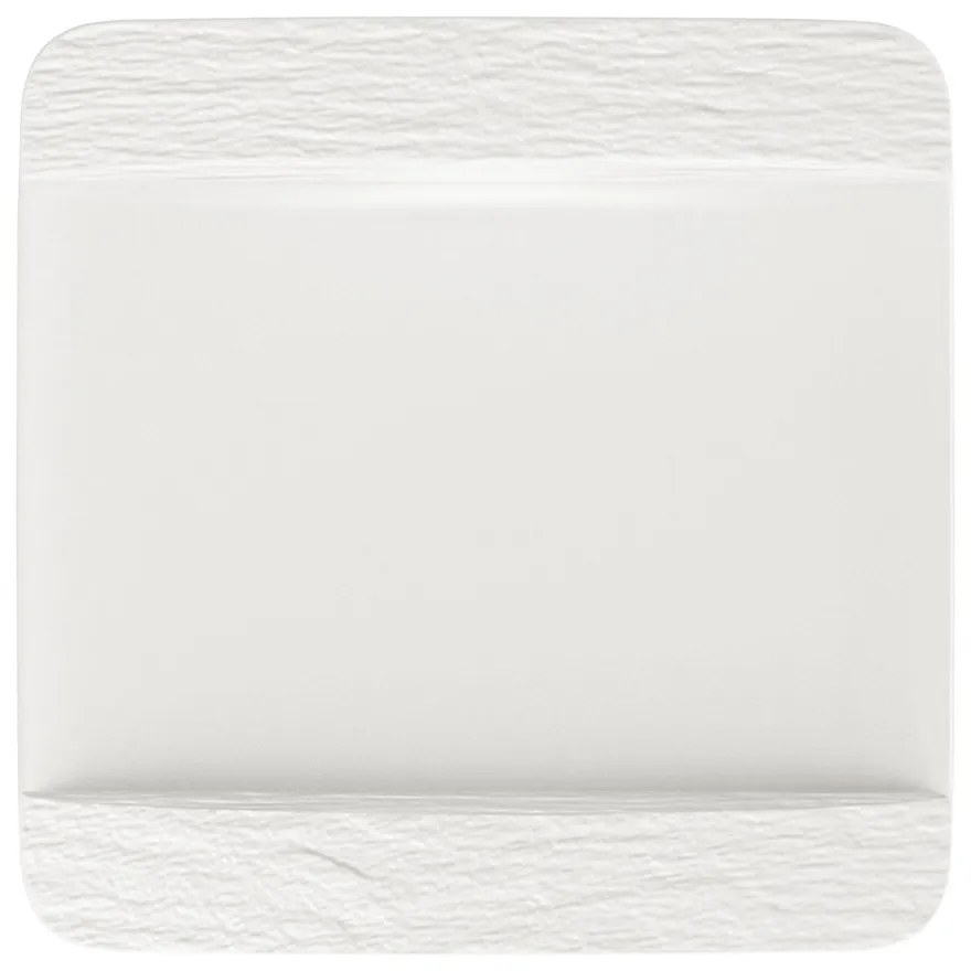 Négyzetalakú lapos tányér, Manufacture Rock blanc kollekció - Villeroy & Boch