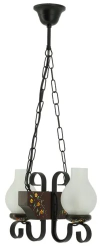 Brilagi - Láncos csillár QUEEN 2xE14/40W/230V bükk/wenge