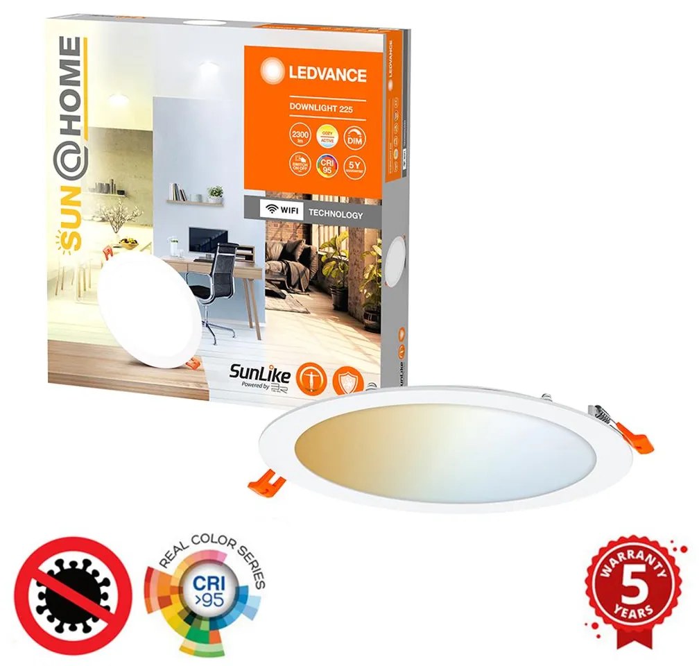 Ledvance Ledvance- LED Dimmelhető beépíthető lámpa SUN@HOME LED/22W/230V CRI 95 Wi-Fi P227210