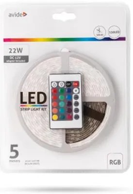 LED szalag, 5m, 150 LED, 7,2W, 1650lm, RGB, AVIDE (AVLEDSZ02)