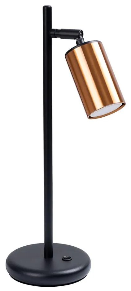 Sollux SL.1381 - Asztali lámpa WINX 1xGU10/10W/230V fekete/réz