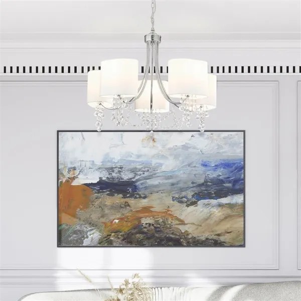 Searchlight 1055-5CC - Csillár láncon NINA 5XE14/60W/230V