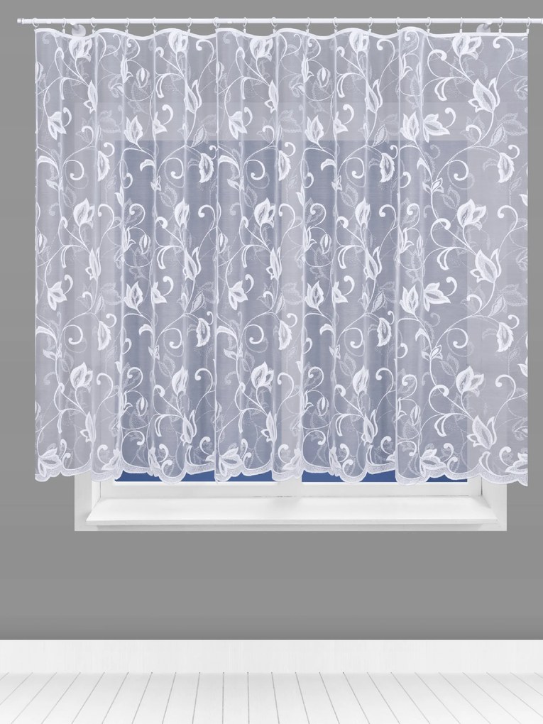 Függöny 180cm mintás jacquard levél stílus