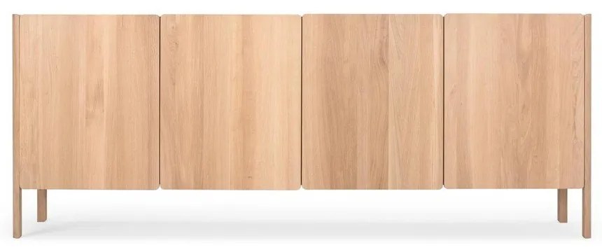 Natúr színű tölgyfa komód 220x85x42 cm Dvor – Gazzda