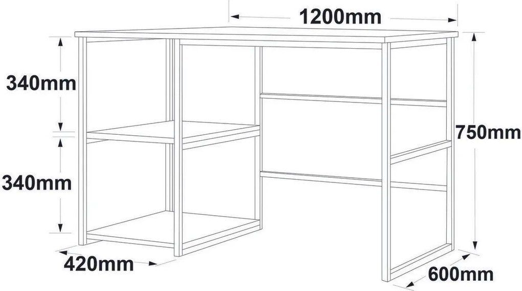 Vilge White Marble and Gold íróasztal