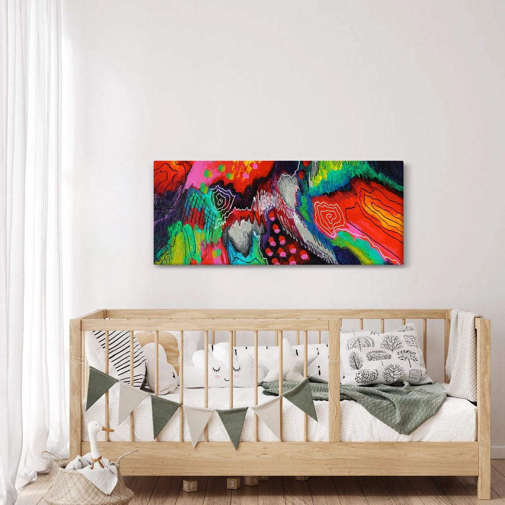 Absztrakt kép - színek (120x50 cm)
