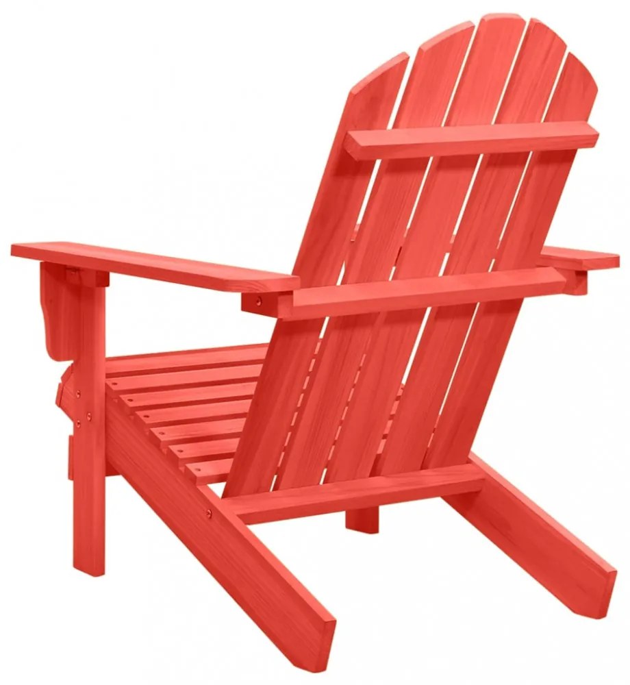 piros tömör fenyőfa kerti Adirondack szék