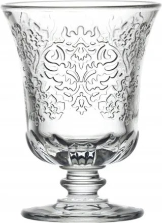 La Rochere Amboise lábas pohár áttört mintás vastag francia üveg