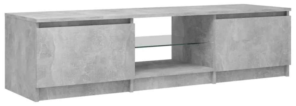 szürke TV-szekrény LED-világítással 140 x 40 x 35,5 cm