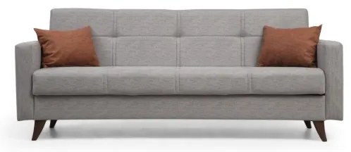 Háromszemélyes kihúzható kanapé KORFU világosszürke