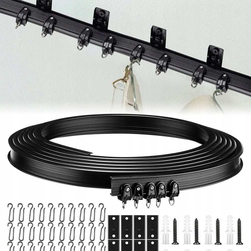 5m Függöny Sín, Hajlított Mennyezeti Sín Ablak Függöny, Mennyezet Szerelés