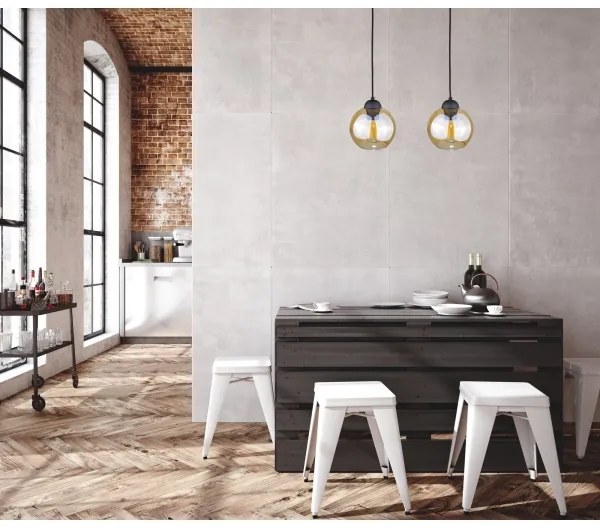 Csillár zsinóron AMBRE WOOD 2xE27/60W/230V