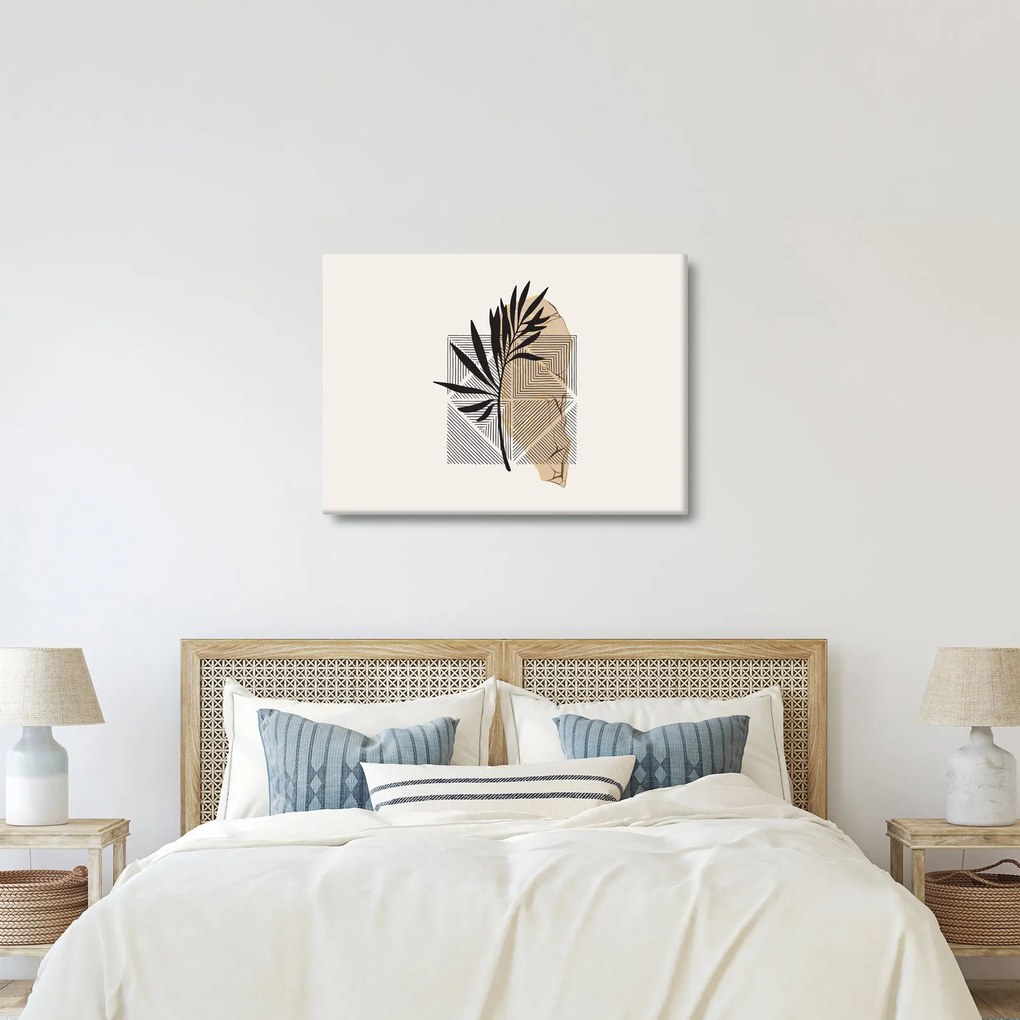 Kép - Absztrakció trópusi levelekkel N⁰1 (70x50 cm)