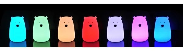 LED RGB gyerek érintős lámpa BEAR LED/0,8W/5V kék