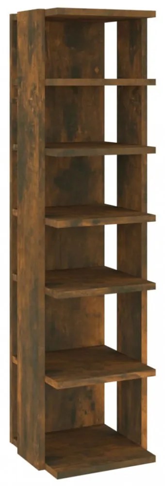 füstös tölgy színű szerelt fa cipőtartó 27,5 x 27 x 102 cm