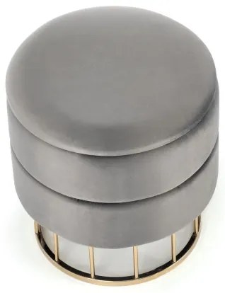 MINTY puff, 37 cm átmérő, szürke/arany színben