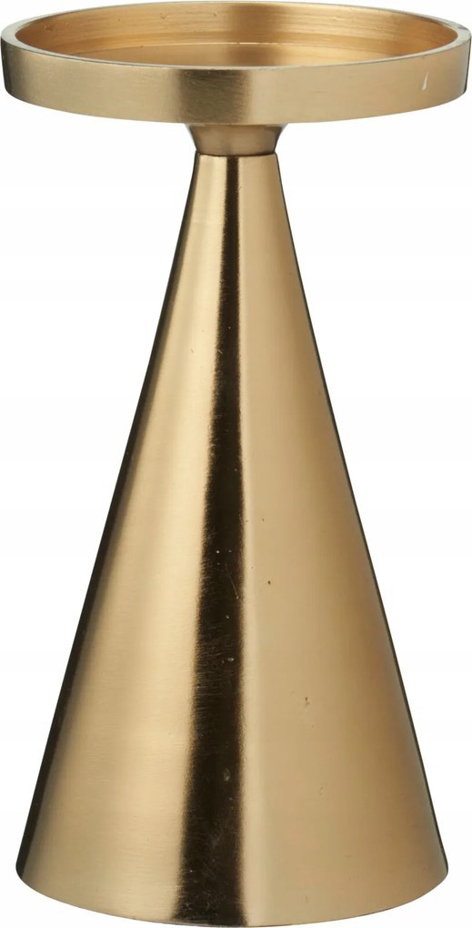 Dekorációs Gyertyatartó Alumínium Arany 10X10X17 CM