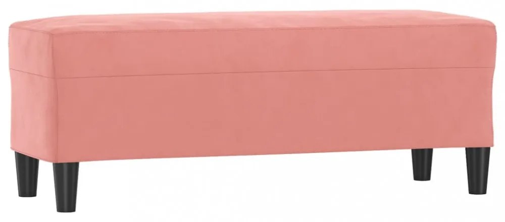 vidaXL rózsaszín bársony pad 100 x 35 x 41 cm
