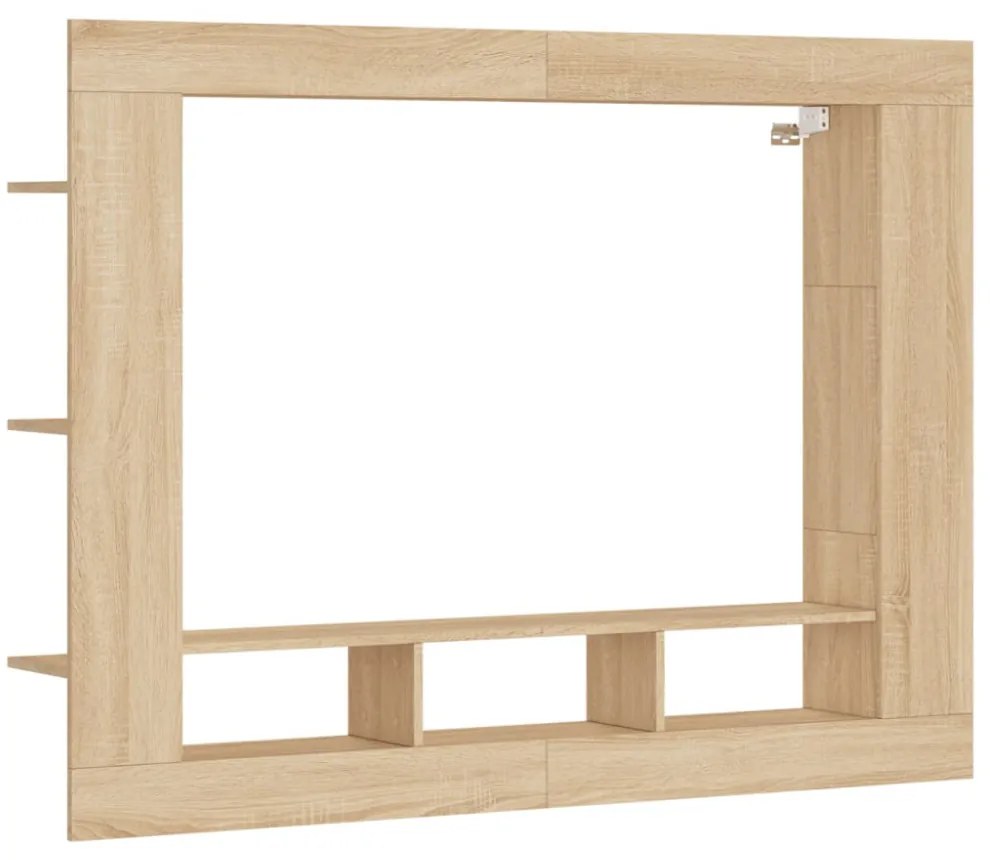 sonoma tölgyszínű szerelt fa TV-szekrény 152x22x113 cm