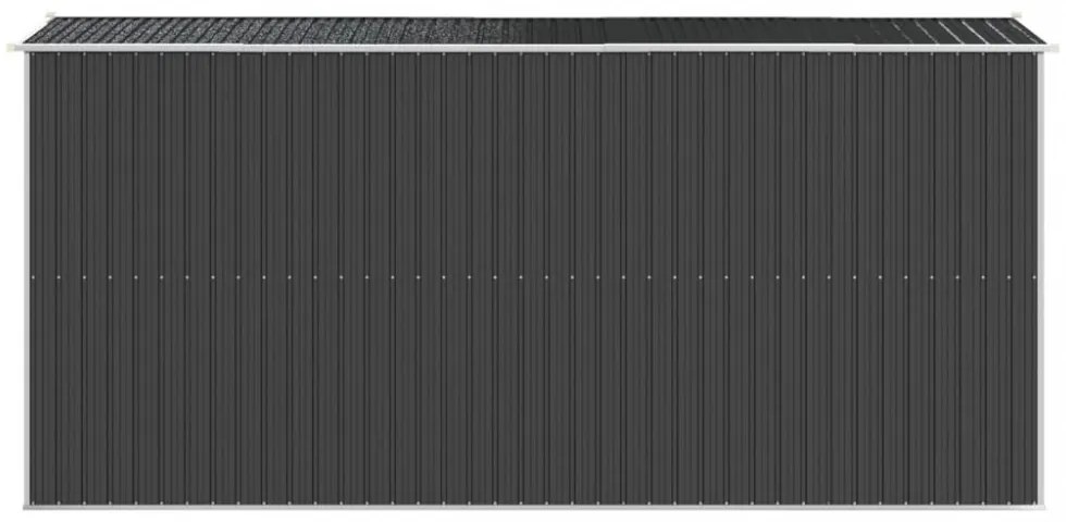 antracitszürke horganyzott acél kerti fészer 192 x 440 x 223 cm