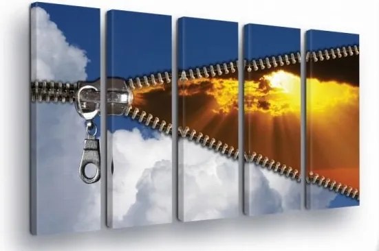 Vászonkép 150x100 Nyitott égbolt villám felhők fény szürrealizmus metafora