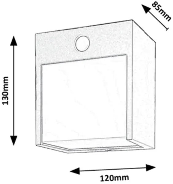 Rabalux 7479-LED kültéri fali lámpa mozgásérzékelővel BALIMO LED/12W/230V IP44