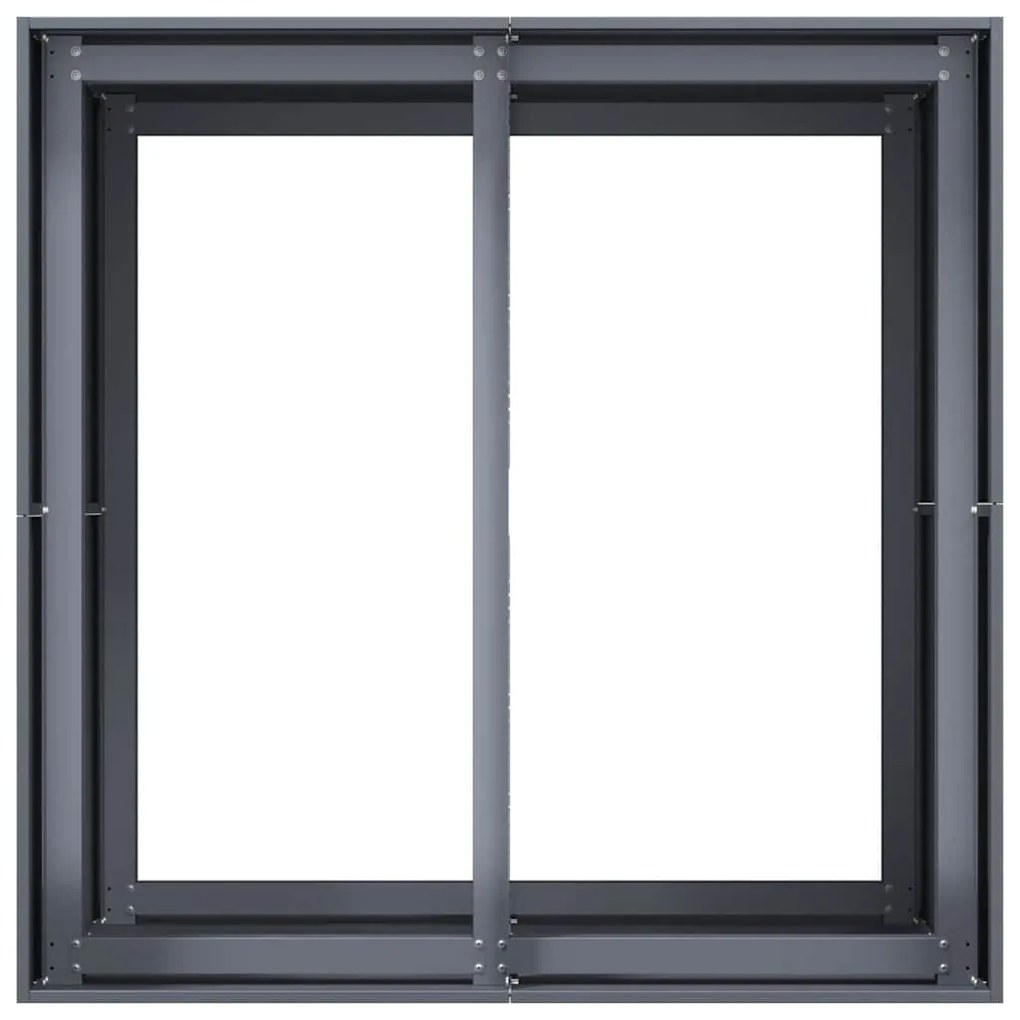 vidaXL antracitszürke acél növénytartó 80x80x80 cm