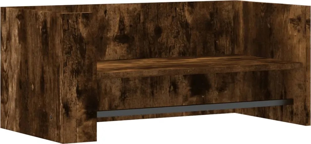 vidaXL füstölt tölgy színű szerelt fa fali polc 70,5x35x30,5 cm