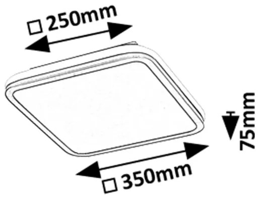 Rabalux 71399 - LED dimmelhető mennyezeti lámpa SERKAN LED/43W/230V 3000-6500K + távirányító