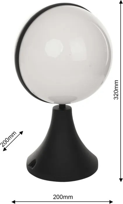 EKO LIGHT EKO6643 CIRCULO Modern Kültéri Állólámpa Fekete E27 IP44